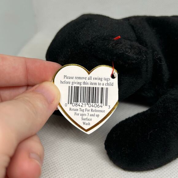 TY BEANIE BABIES VELVET the PANTHER 1995 Plush Stuffed Animal - Picture 7 of 7